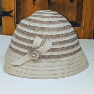 Nordstrom Striped Cloche Hat With Bow